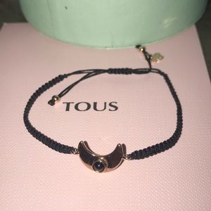 TOUS BRAIDED MOON BRACELET WITH 11MM GEM
